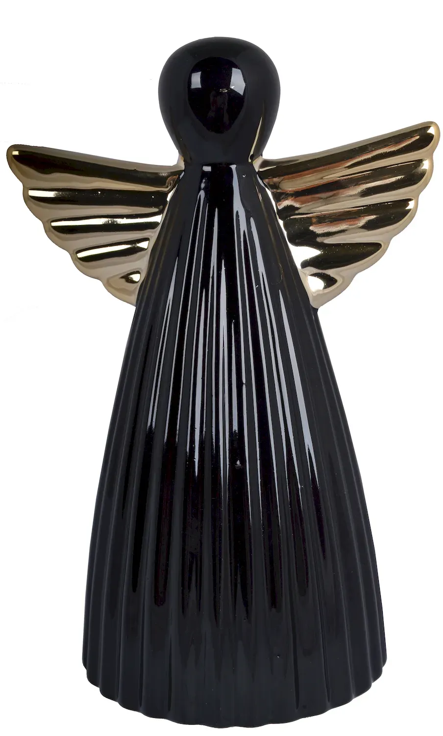 Ceramiczny ANIOŁ mini czarno-złoty