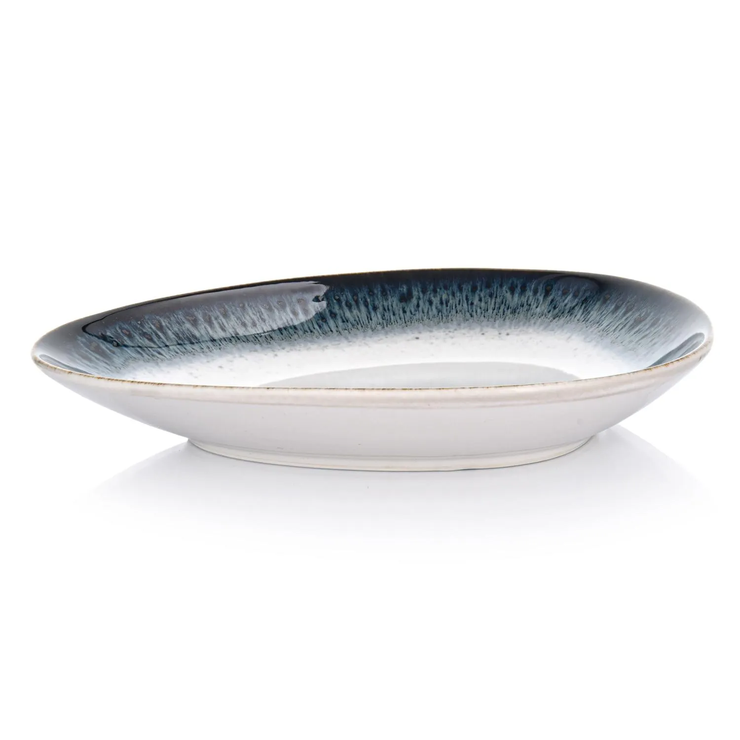 image talerz, porcelana, niebieski gradient, okrągły, dekor