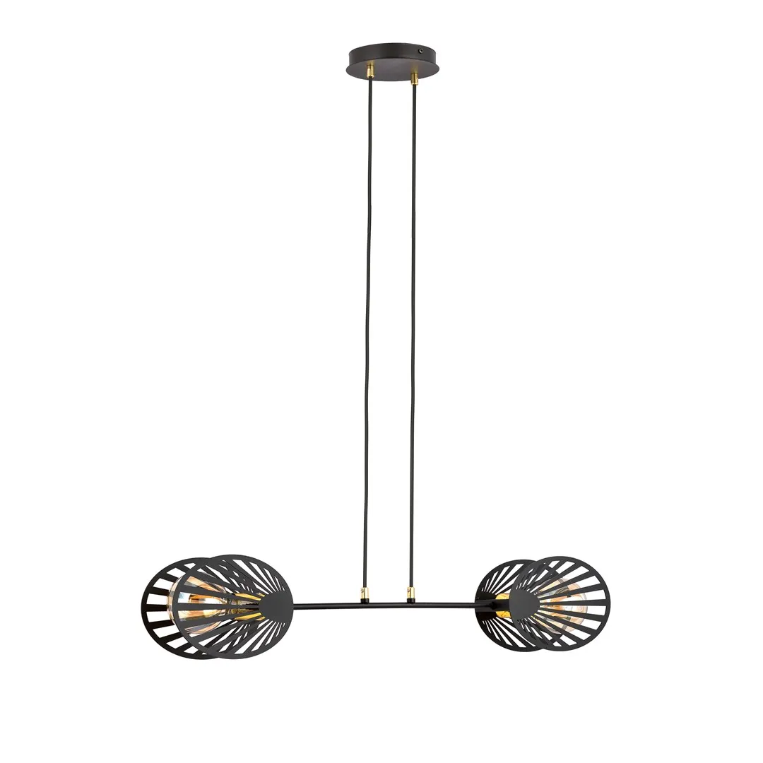 lampa wisząca, metalowa lampa, czarna lampa, geometria stalowe, żarówki E27