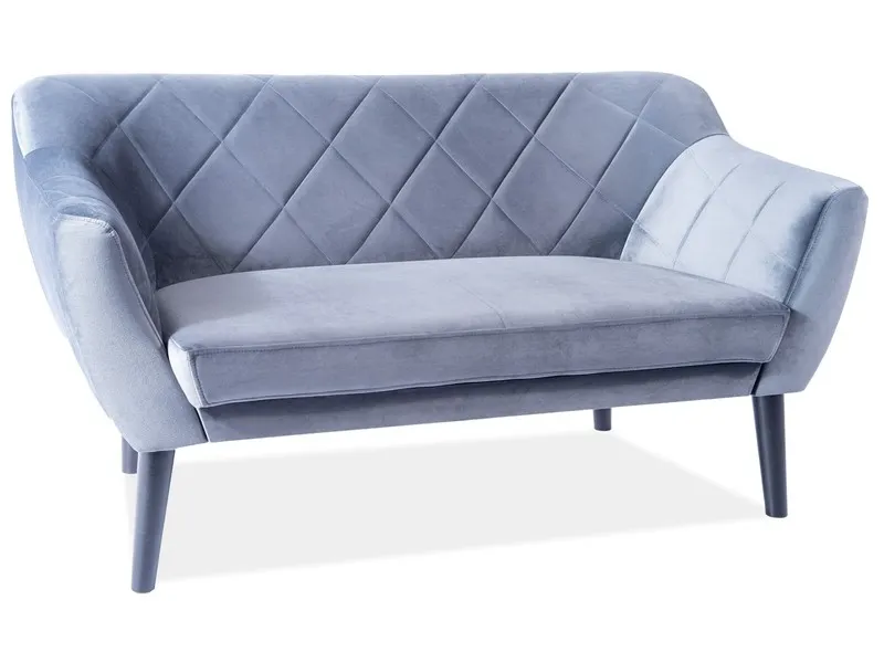 Sofa KARO 2 VELVET Bluvel 14 szara wenge