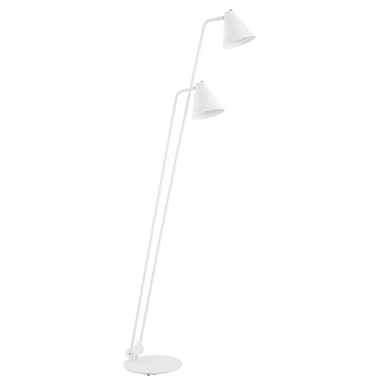 Lampa podłogowa AVALONE metalowa biała 168cm regulowana - 7076