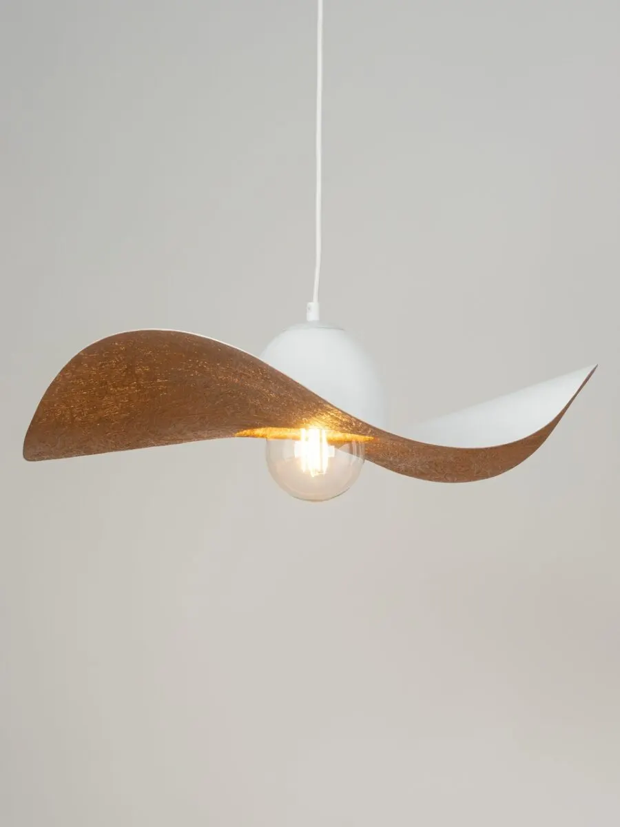 Lampa wisząca KAPELLO M biało-miedziana - SI_32344