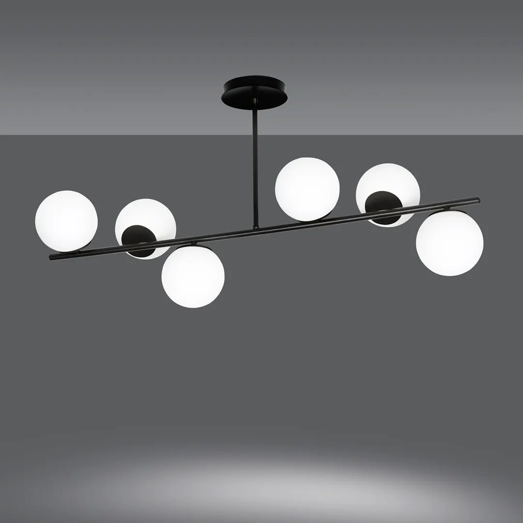 Lampa wisząca BIOR 6 czarny biały — zdjęcie 2