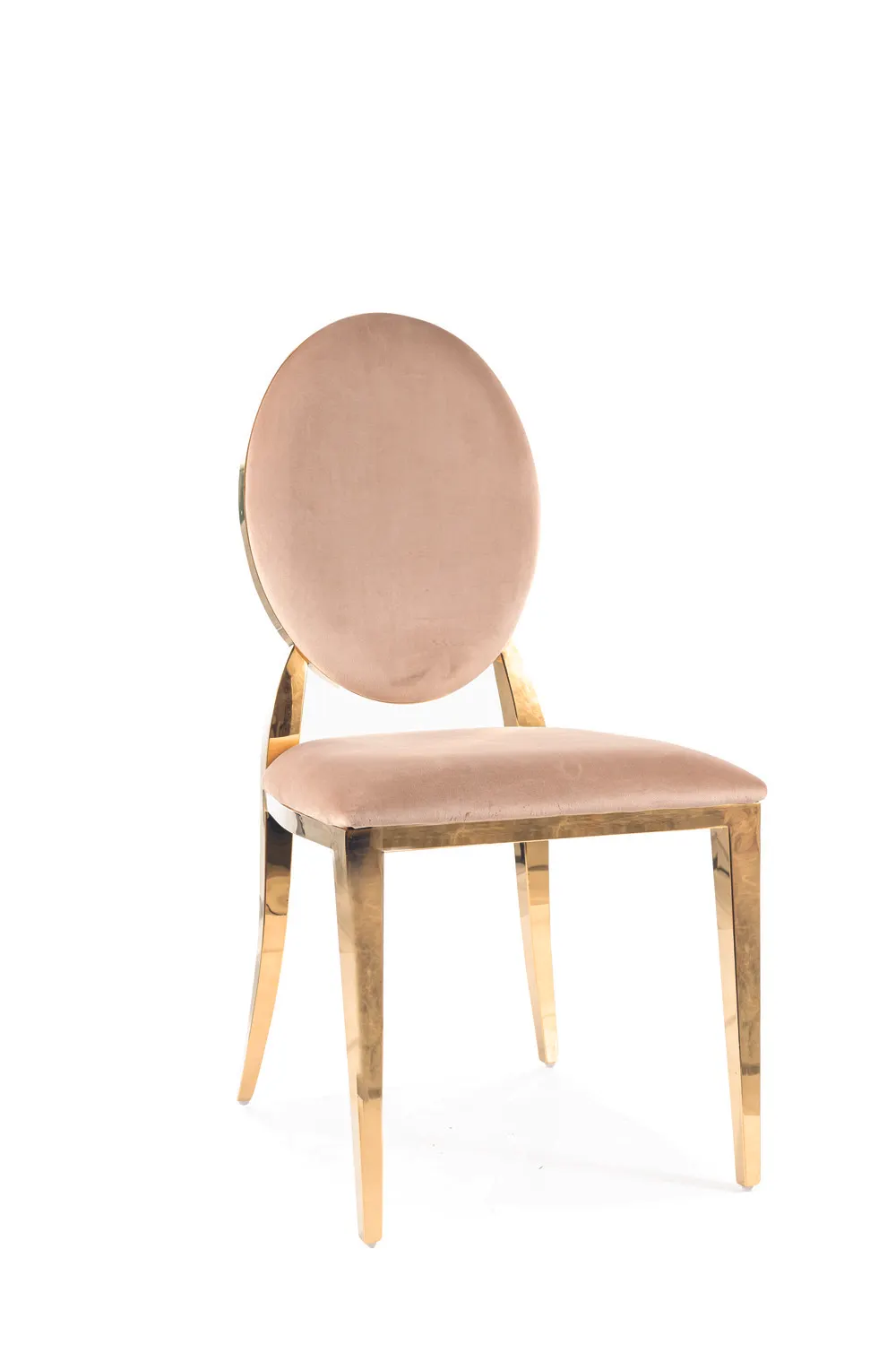 KRZESŁO KING VELVET ZŁOTY STELAŻ/BEŻOWY BLUVEL 28 Signal