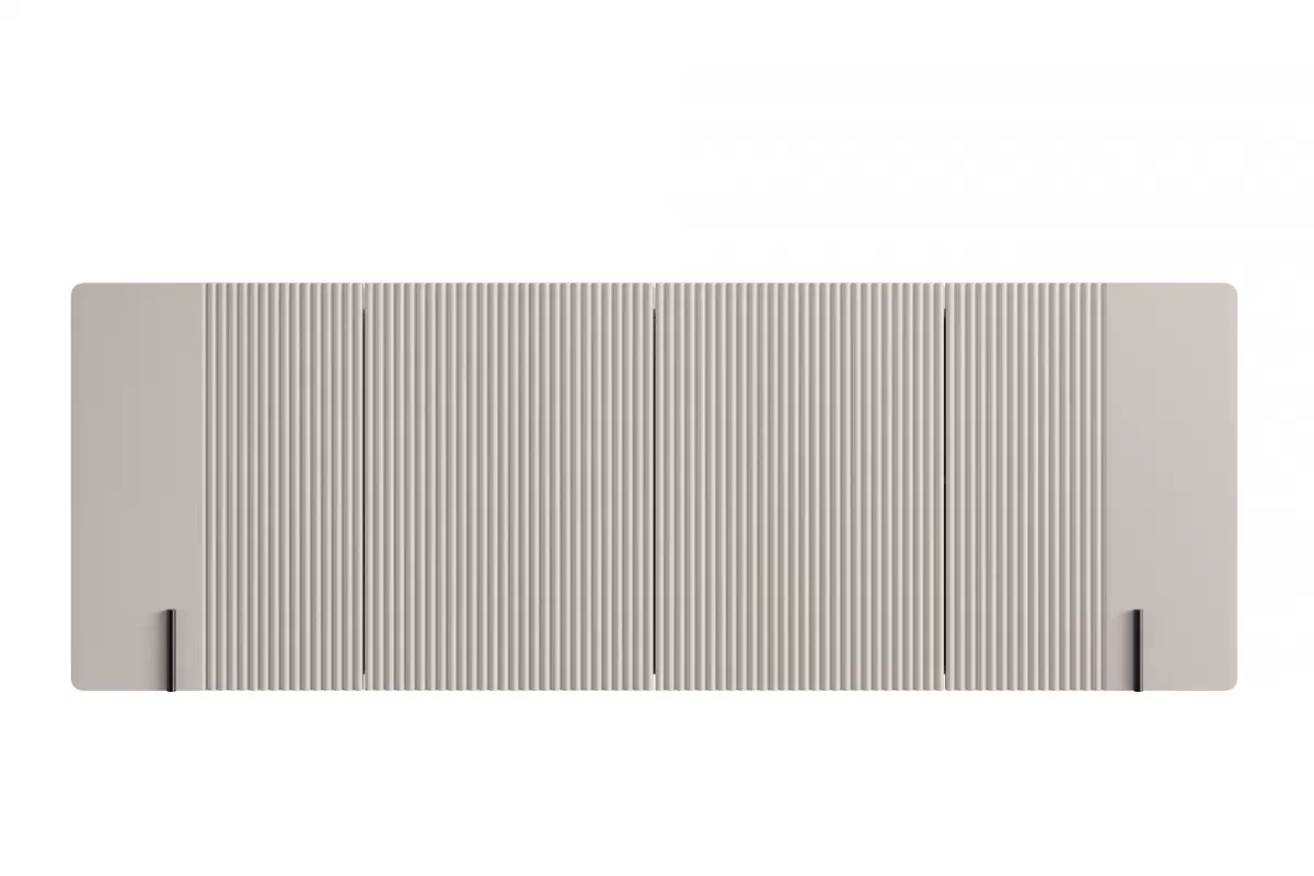 MALMI Komoda 200 4D - cashmere / crema bianca / wisząca / czarne uchwyty - B_162311