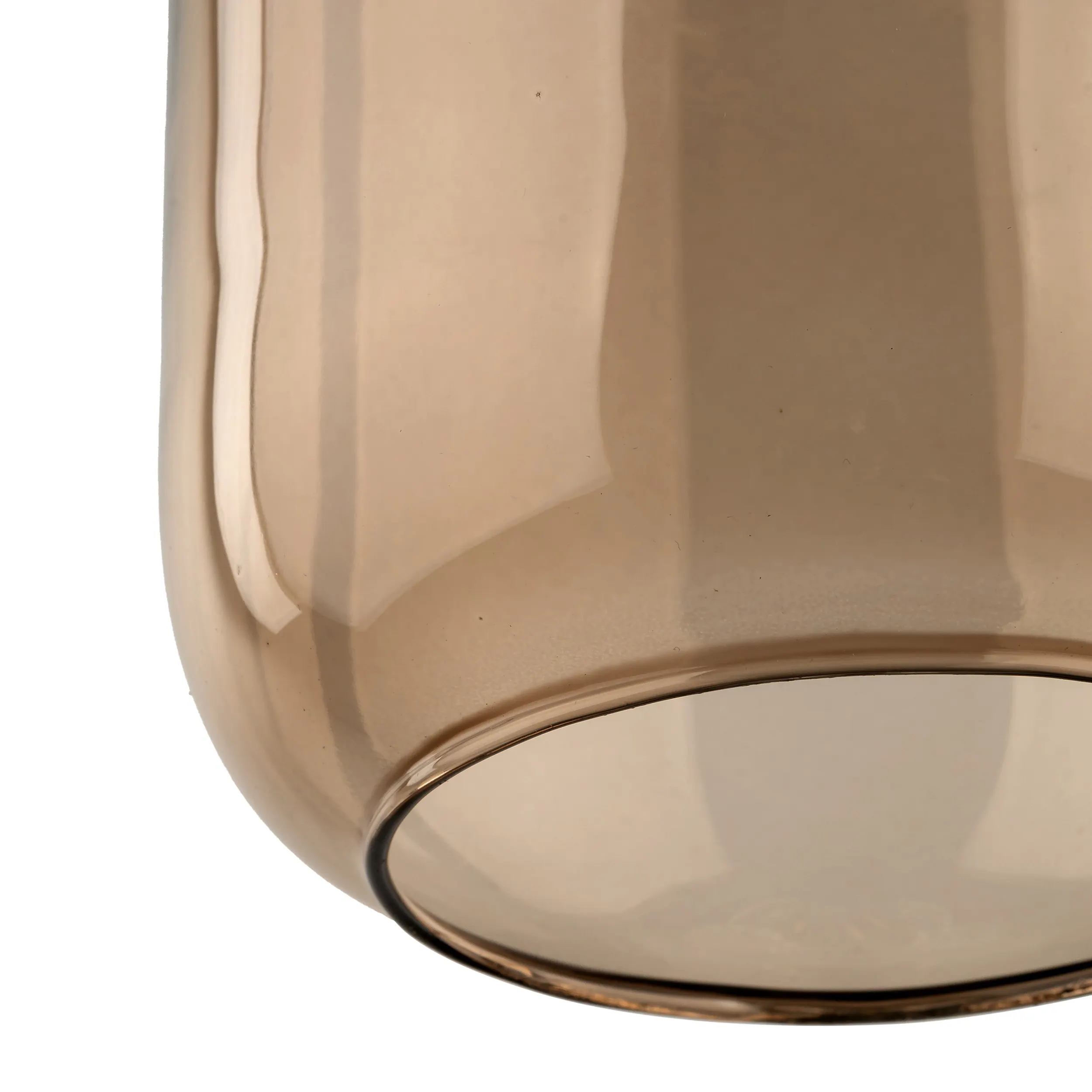 Lampa wisząca MARCO na czarnej podstawie i przewodzie ze złotym elementem klosz szklany brązowy 178x14cm - TK_3314