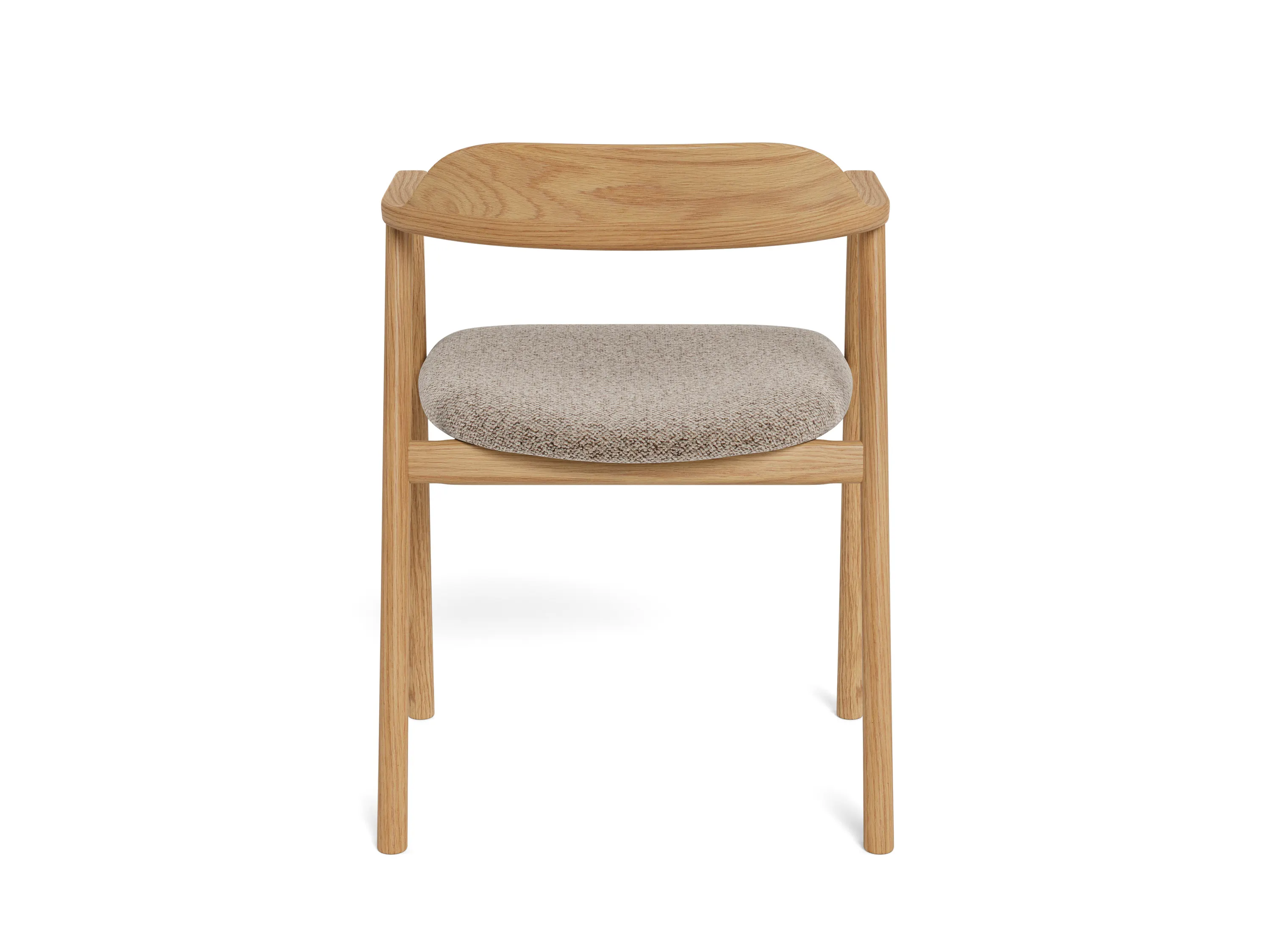 image drewniane krzesło, podnóżek, tapicerka tkanina, jasny kolor drewna, design drewniany