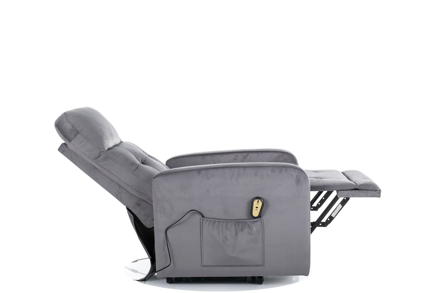 Fotel rozkładany z funkcją pionizacji OTUS II VELVET szary 14 - OTUSIIVSZ
