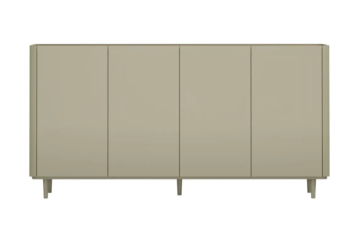 Komoda 4-drzwiowa ELIVO 200cm drewniane nóżki eukaliptus dąb baltic dune