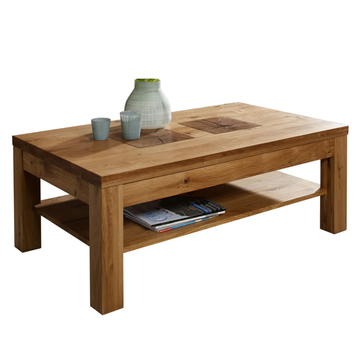 Stolik kawowy I Cornflower dębowy z półką 118x70x45 Stolik kawowy I Cornflower dębowy z półką 118x70x45