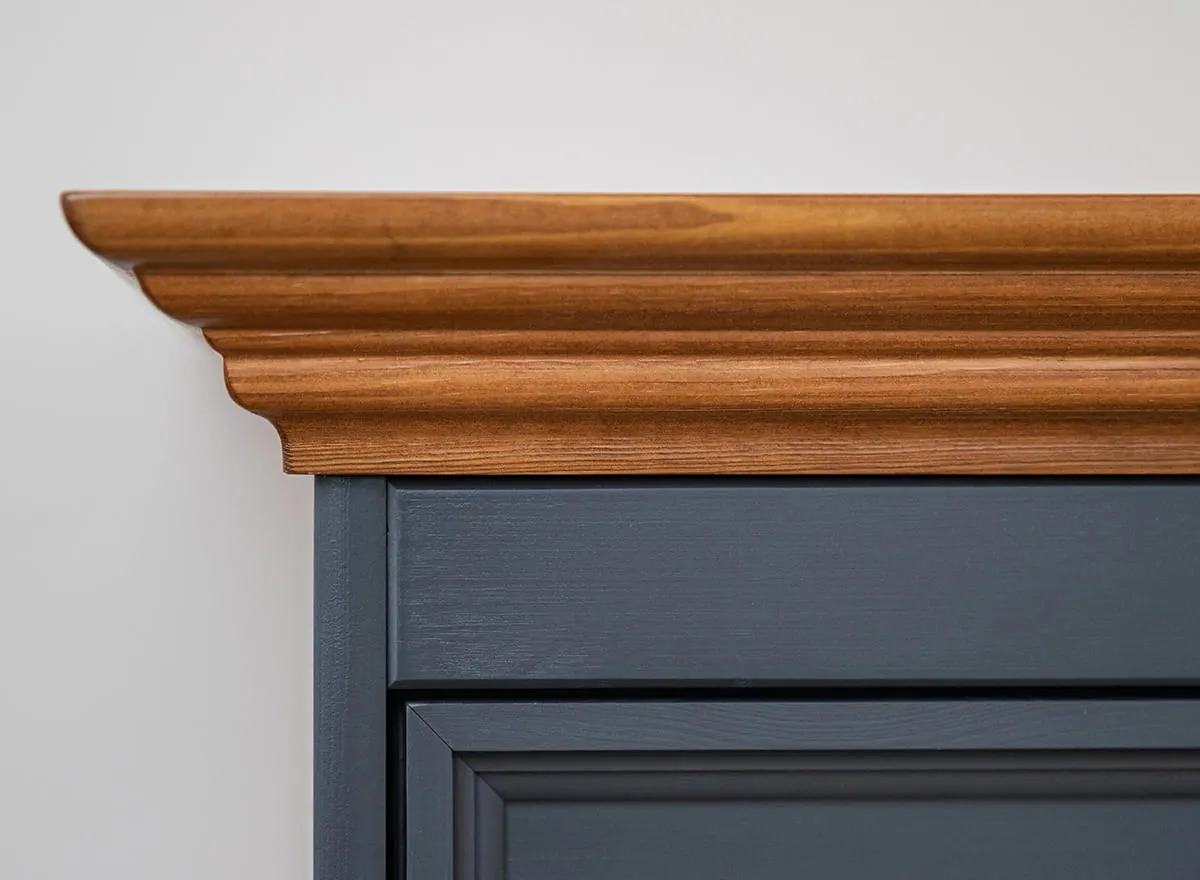 Komoda z 5 szufladami BELLUNO ELEGANTE 112 cm grafit - dąb - PL005G/D