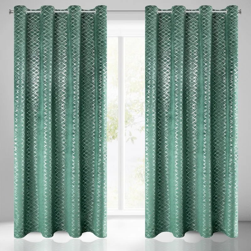 ZASŁONA GOTOWA D91 MOLY 140 X 250 CM ZIELONY