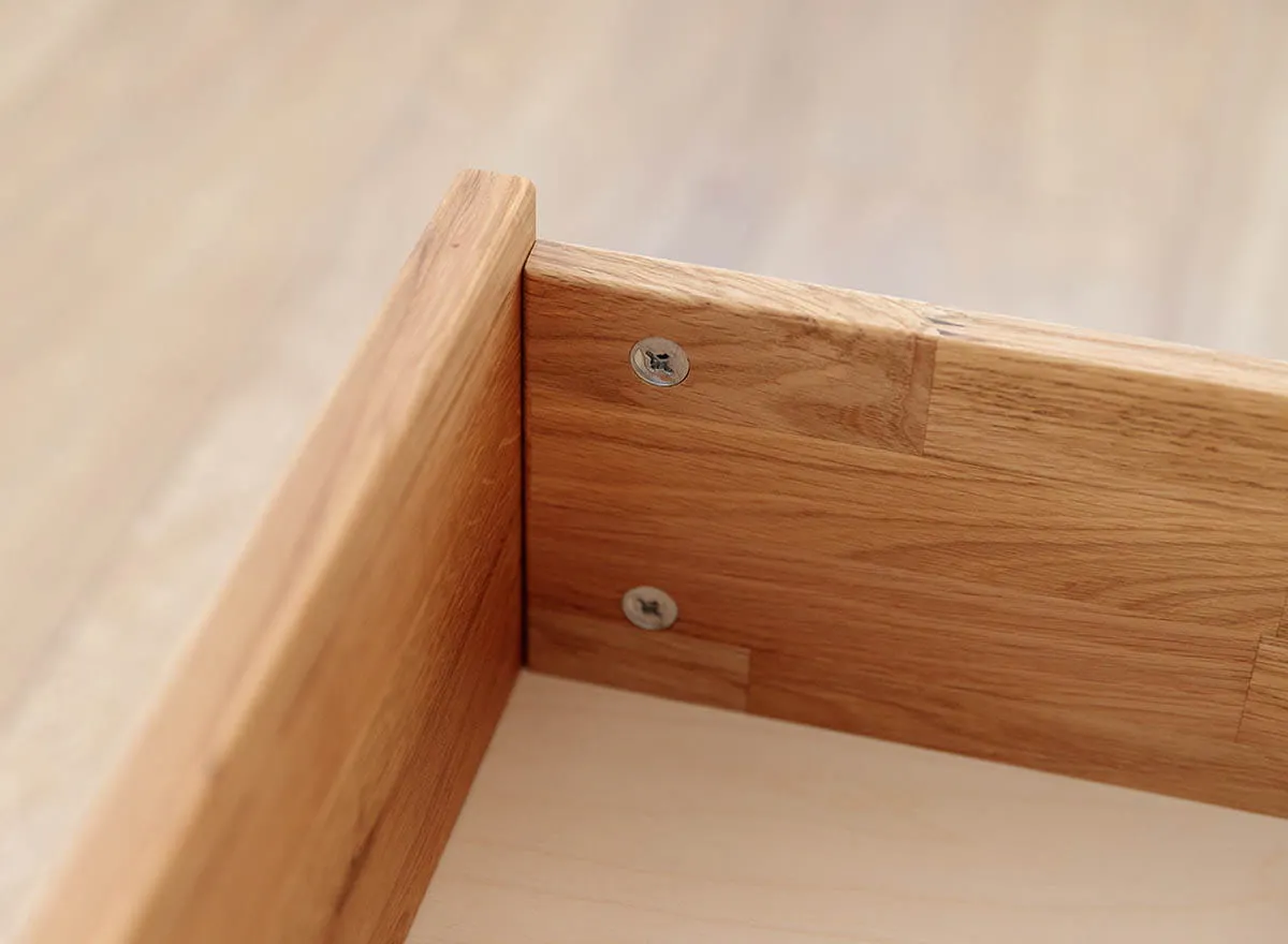 Komoda z 4 szufladami lity dąb olejowany Simona - PRHSIM01