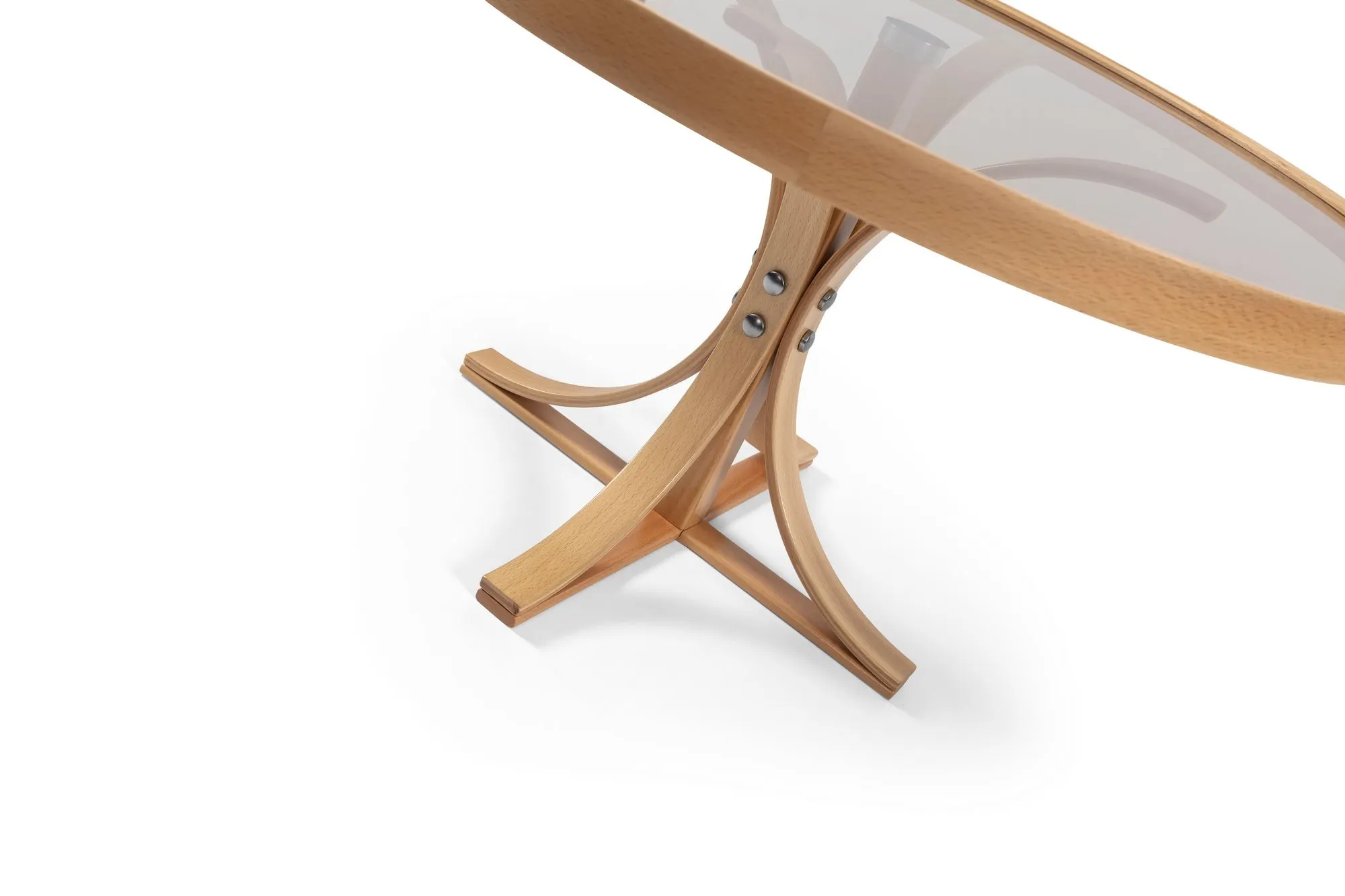 Stolik kawowy okrągły BOSTON fi 80 cm dab naturalny — zdjęcie 3