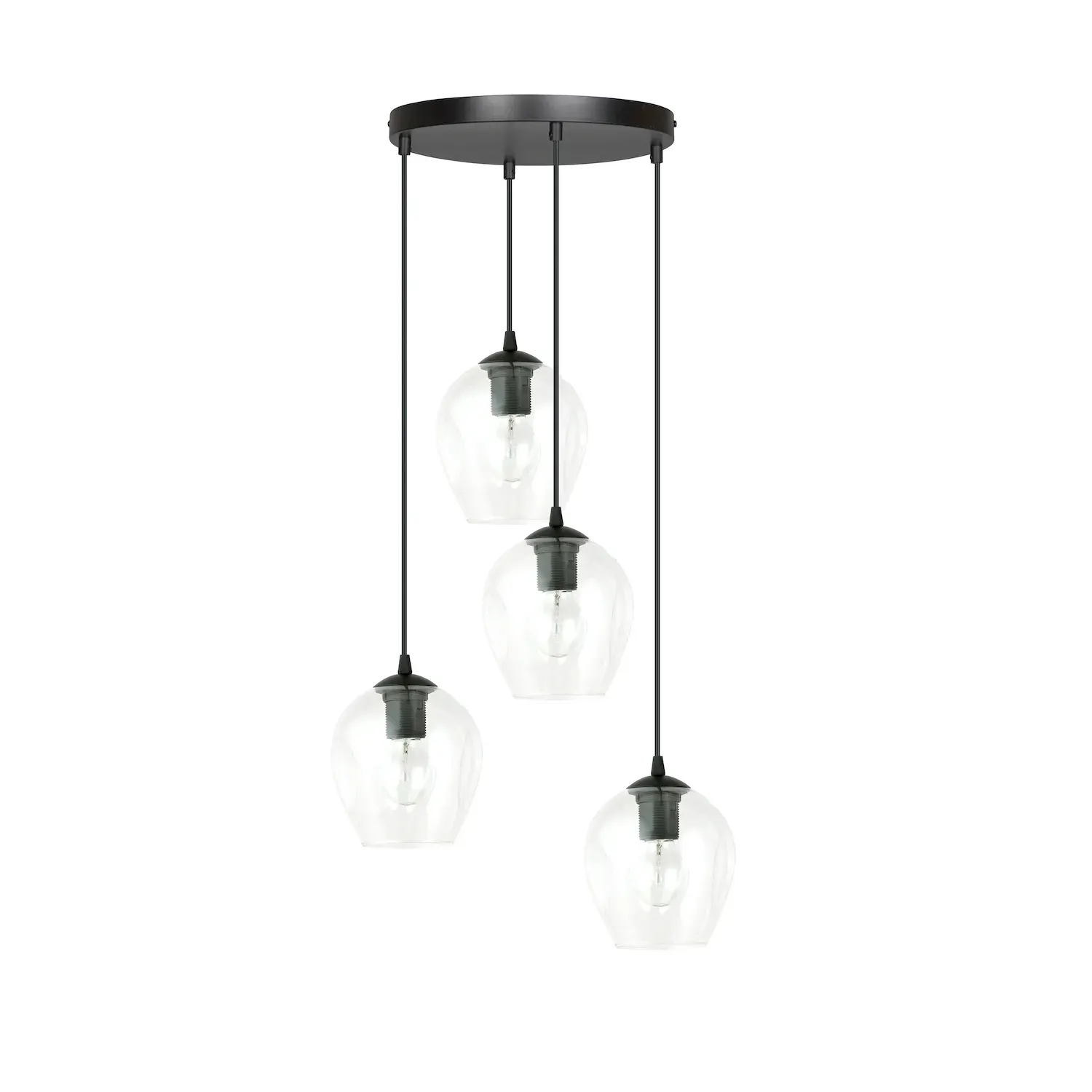Lampa wisząca ISTAR 4 PREM czarny transparentny Lampa wisząca ISTAR 4 PREM czarny transparentny