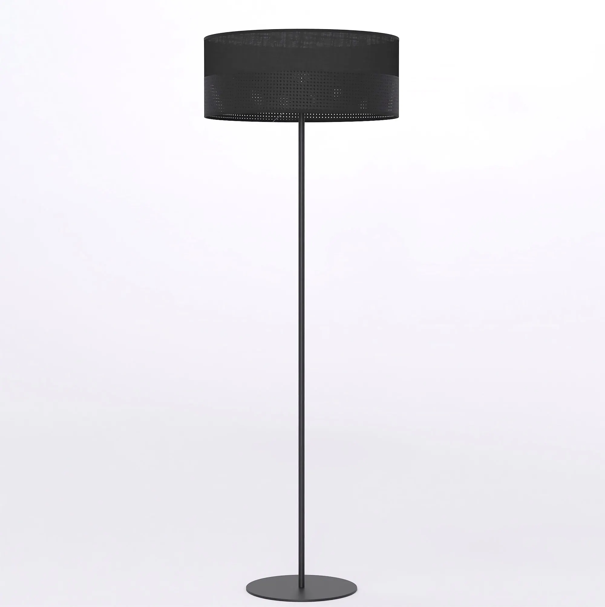 Lampa podłogowa KARBON LP1 BLACK z abażurem czarna