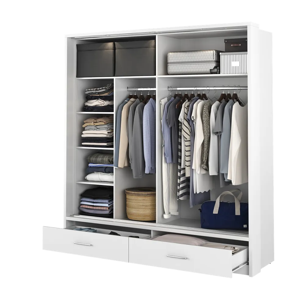 Szafa 2-drzwiowa LED ARTI AR-05P 200cm biała - AR5BIP