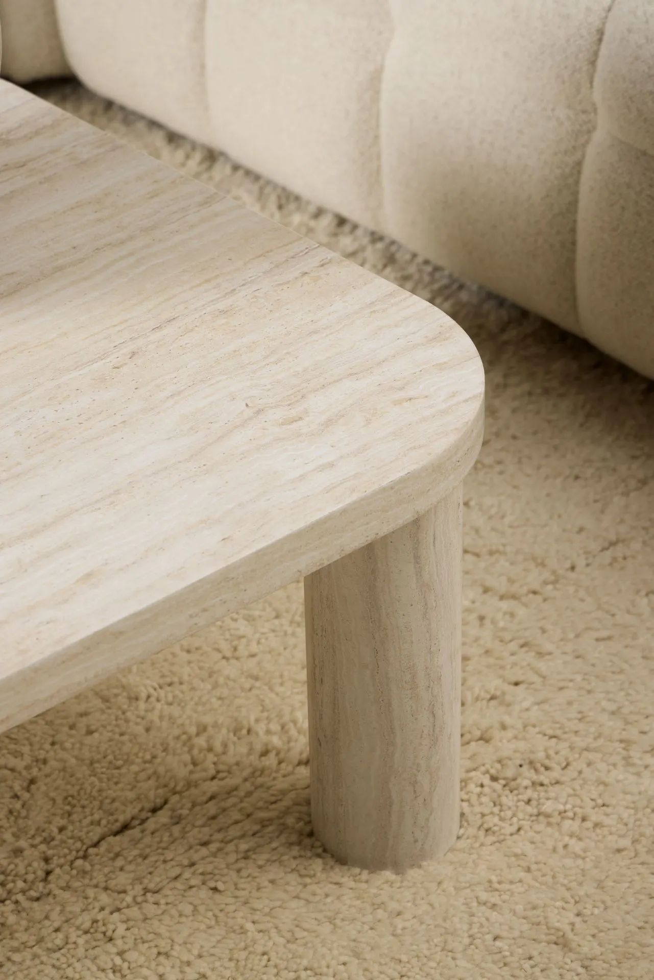 Stolik kawowy SOLANO 75x100x36 efekt trawertynu - 0000105544