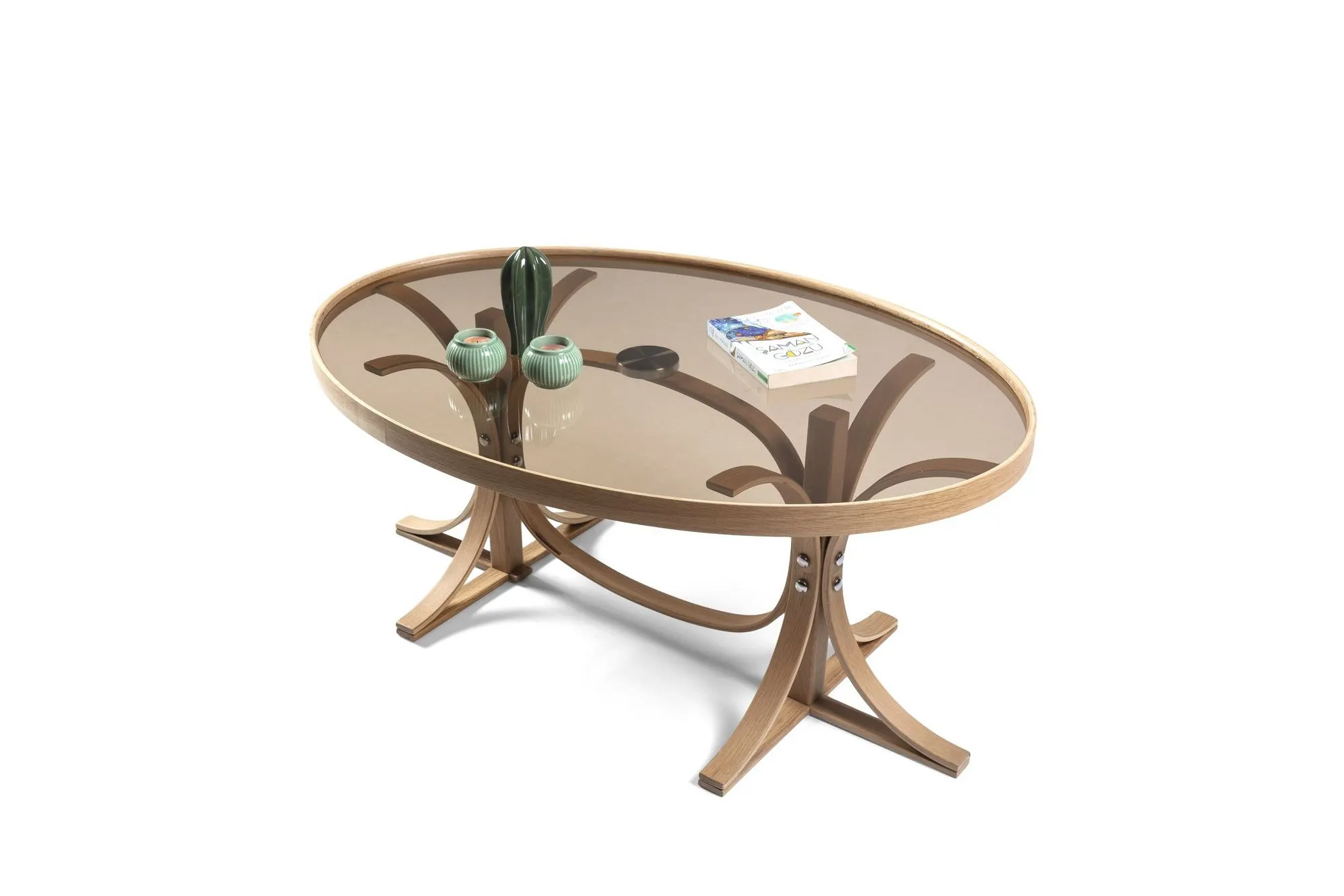 Stolik kawowy BUKET 75x118 cm dąb naturalny - ASI_643MRL1109