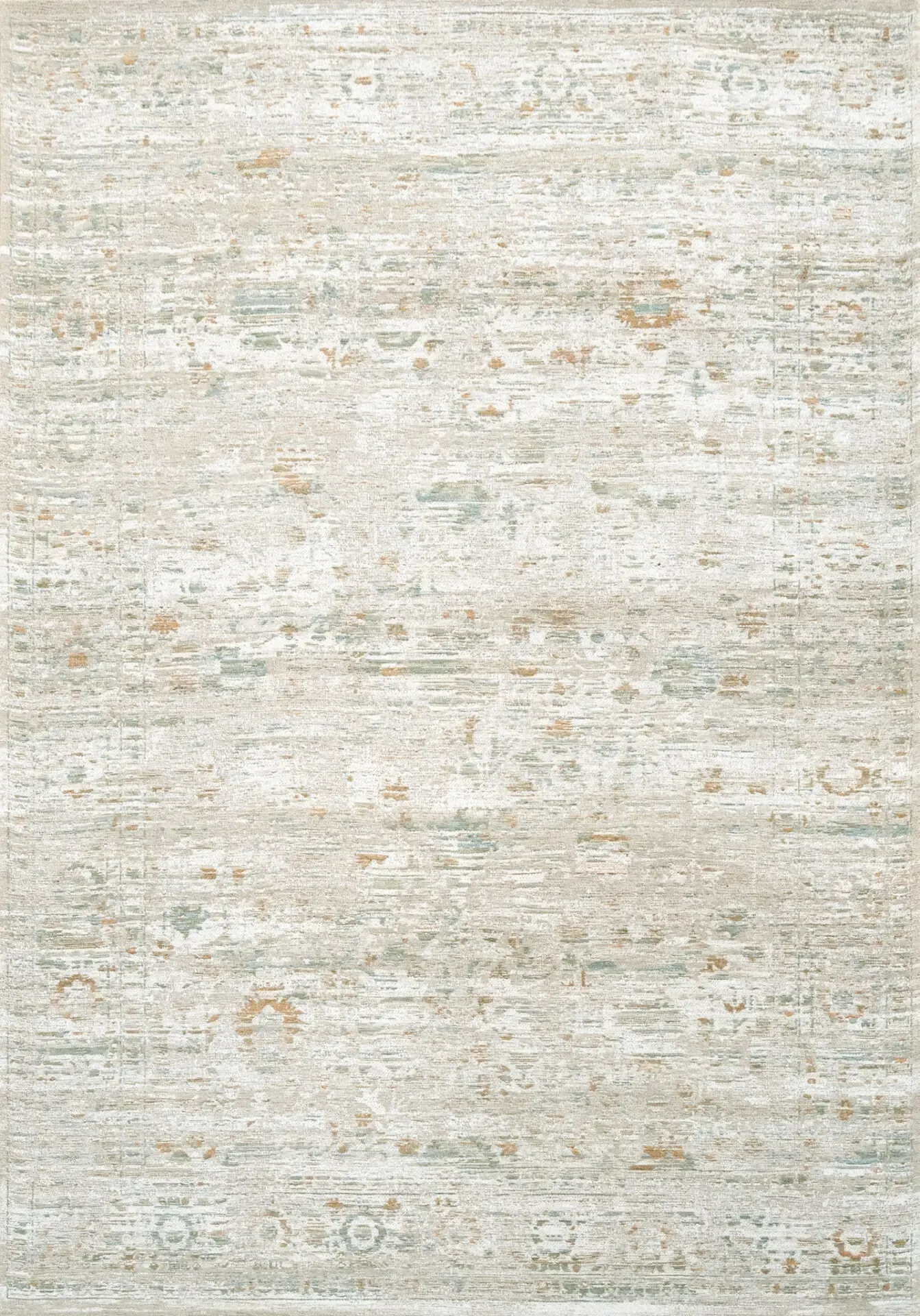Dywan tkany płasko USHAK YENIKAPI LIGHT 140x200 cm szary beżowy (9837)