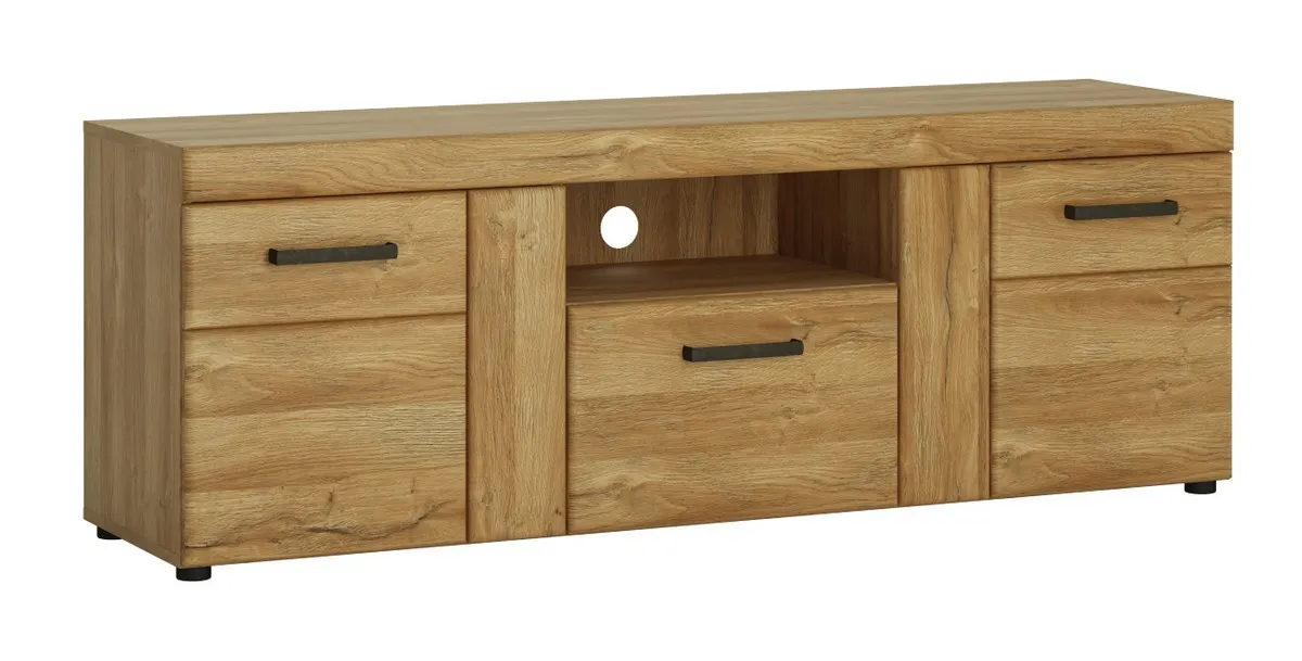 Szafka RTV 2-drzwiowa z 1 szufladą CORTINA CNAF03 Dąb Grandson Szafka RTV 2-drzwiowa z 1 szufladą CORTINA CNAF03 Dąb Grandson