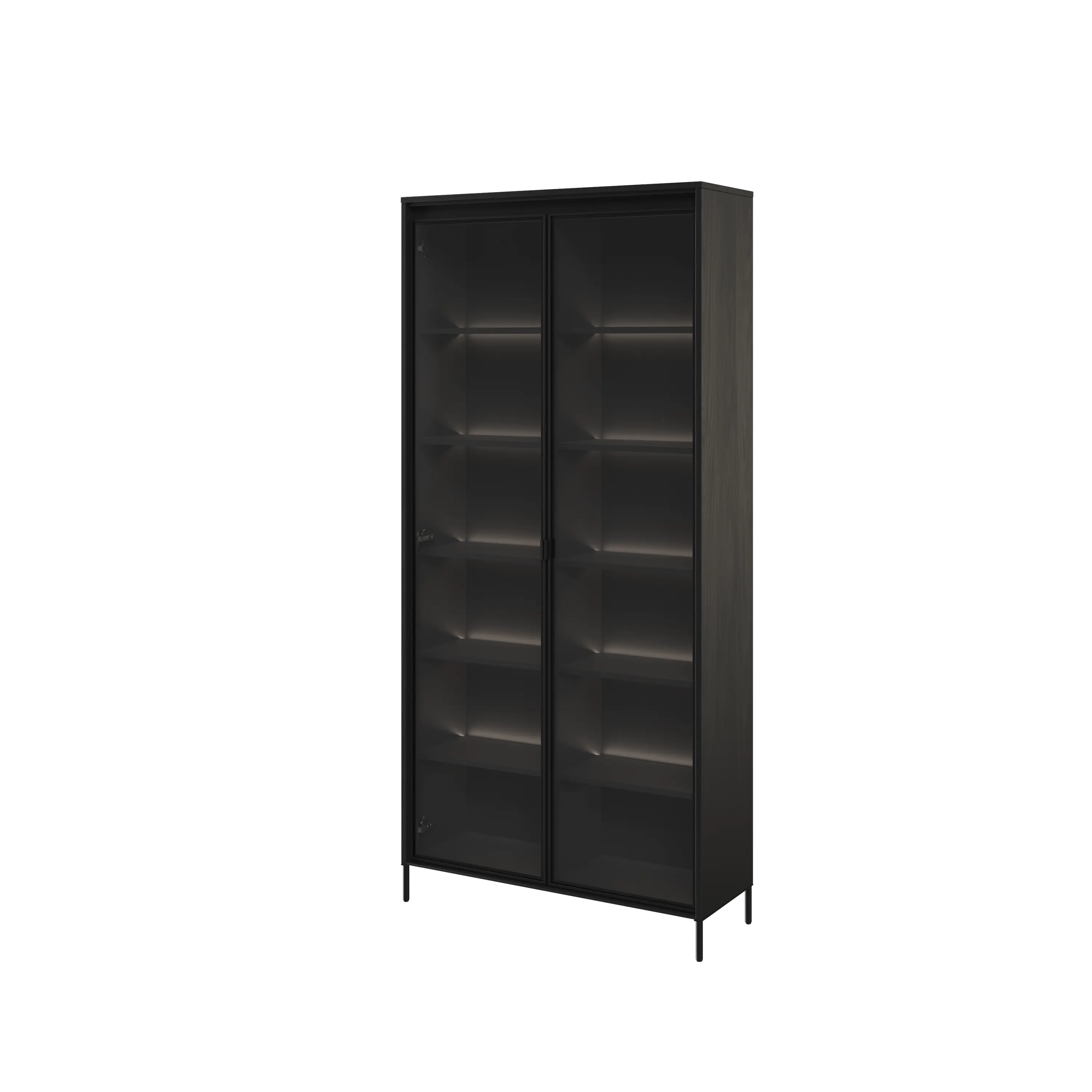 Witryna z oświetleniem TREND TR-07 2D czarna Witryna z oświetleniem TREND TR-07 2D czarna