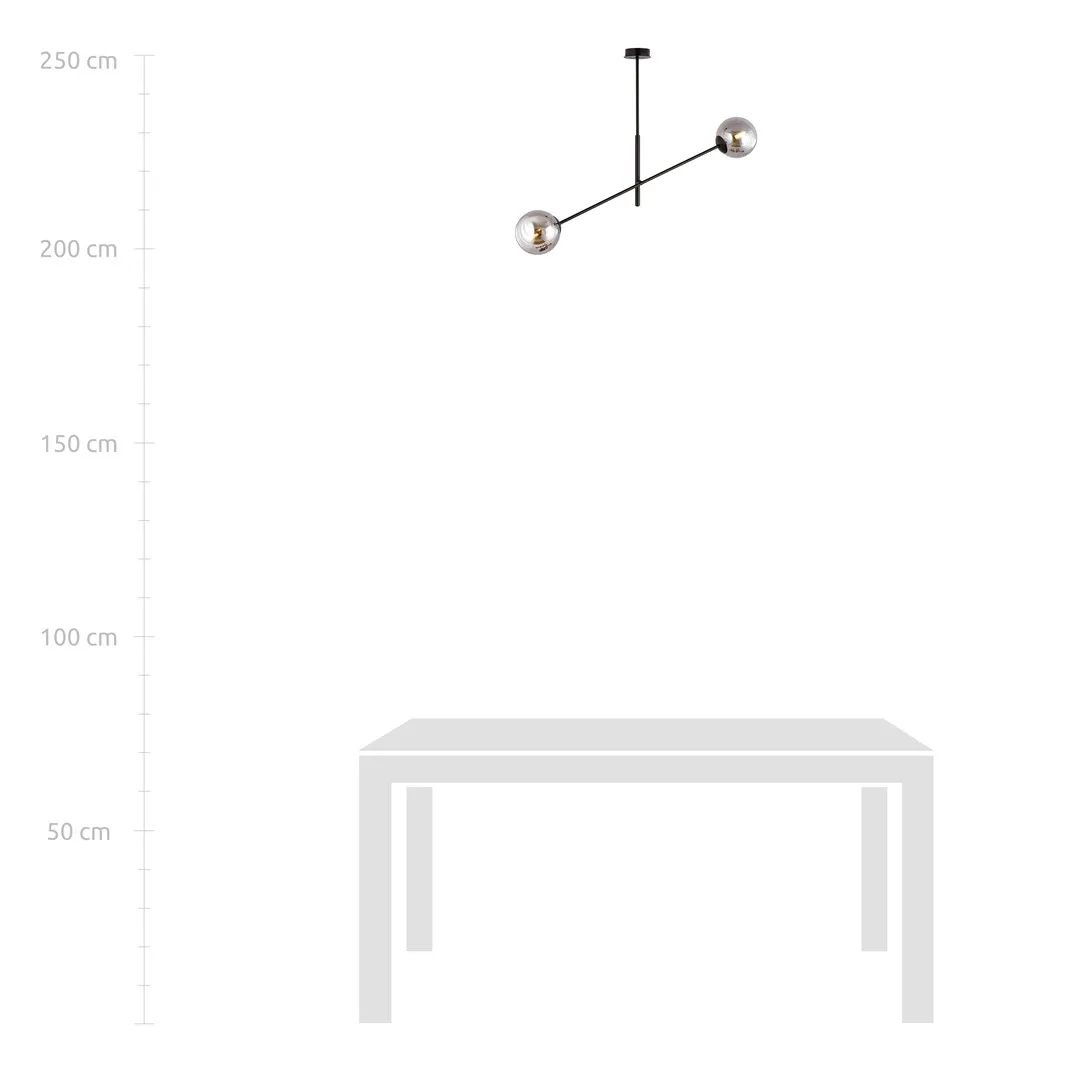 Lampa wisząca LINEAR 2 czarny grafitowy — zdjęcie 7