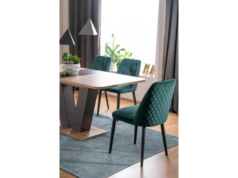 Stół rozkładany PLATON Dąb Wotan/Brąz 80x136(176) Signal - PLATONDWBR136IN