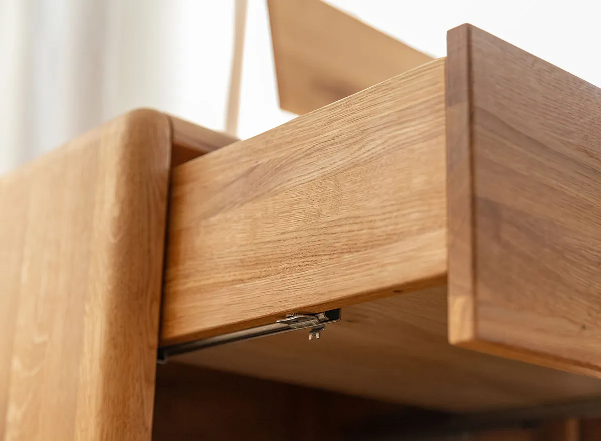 Szafka nocna dębowa z 1 szufladą i półką RONDA Dębowy Sen dąb olejowany - ZINAK1