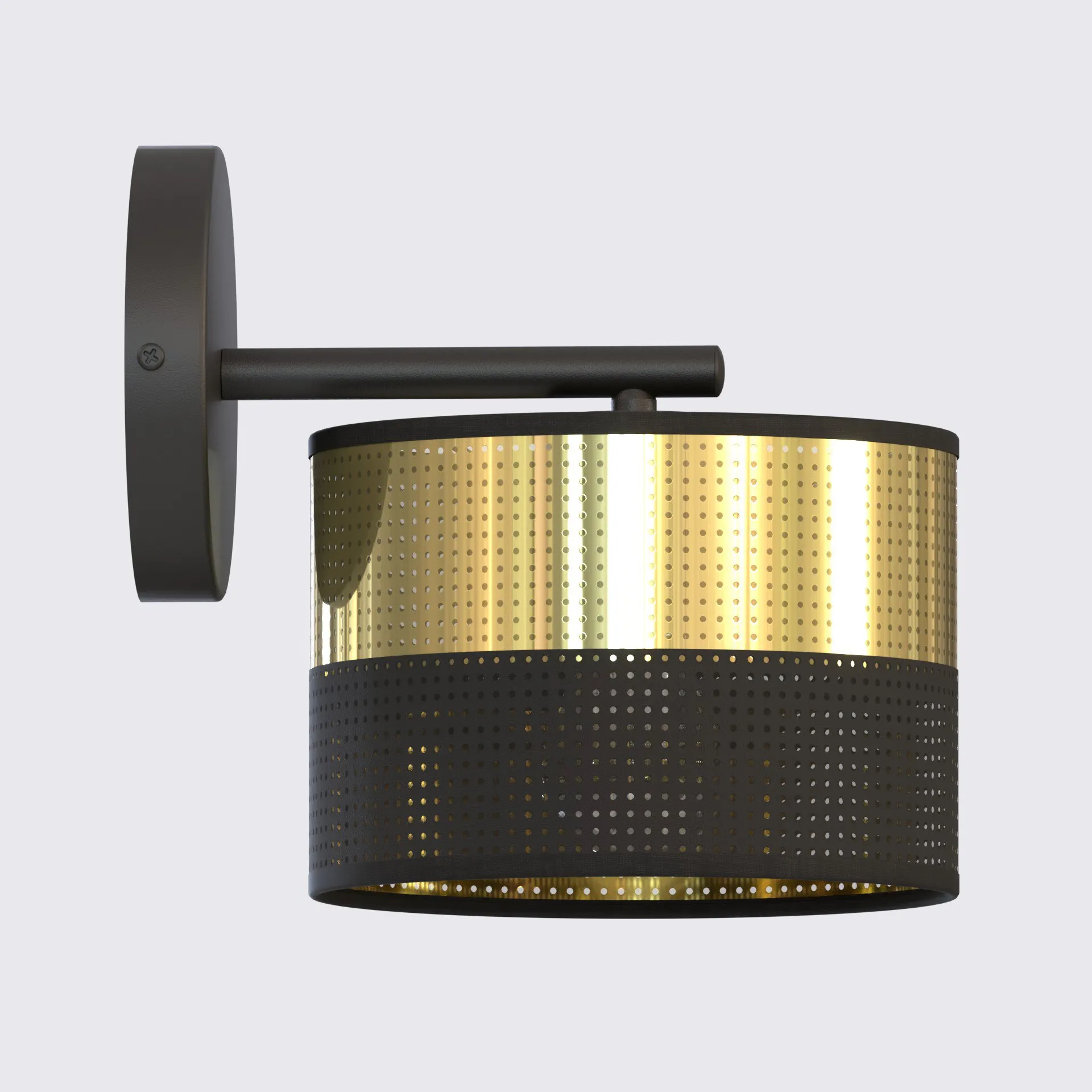 Kinkiet LUX K1 BL GOLD czarny złoty