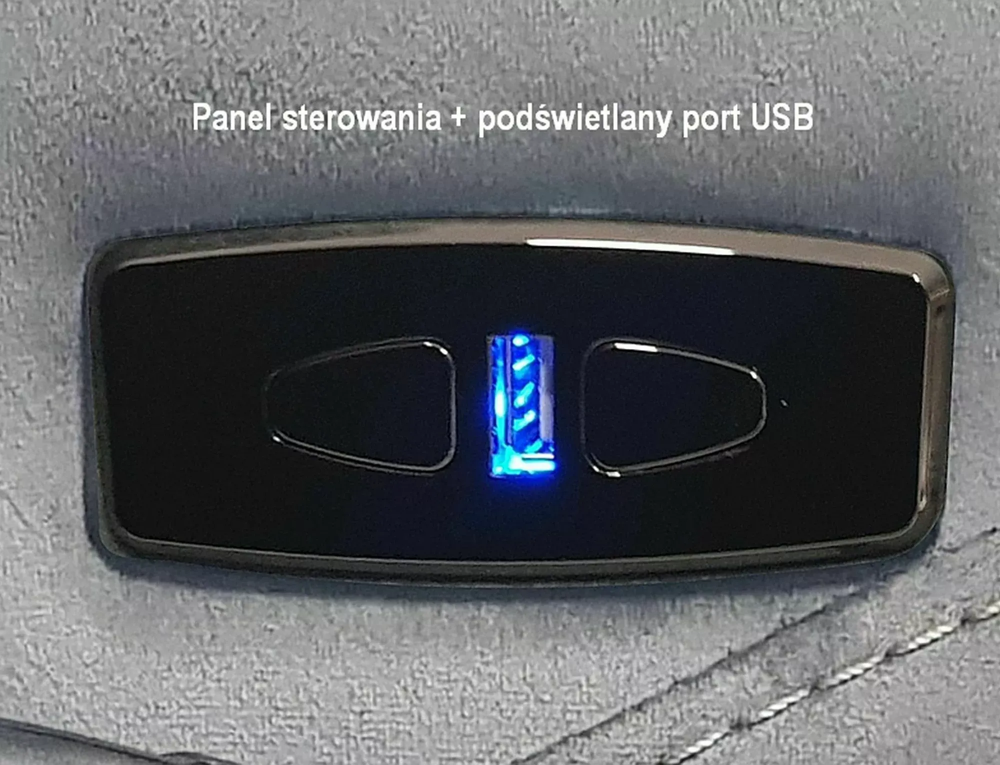 Fotel rozkładany NEPTUN M (funkcja masażui podgrzewania) VELVET granatowy BLUVEL 86 - NEPTUNMVGR