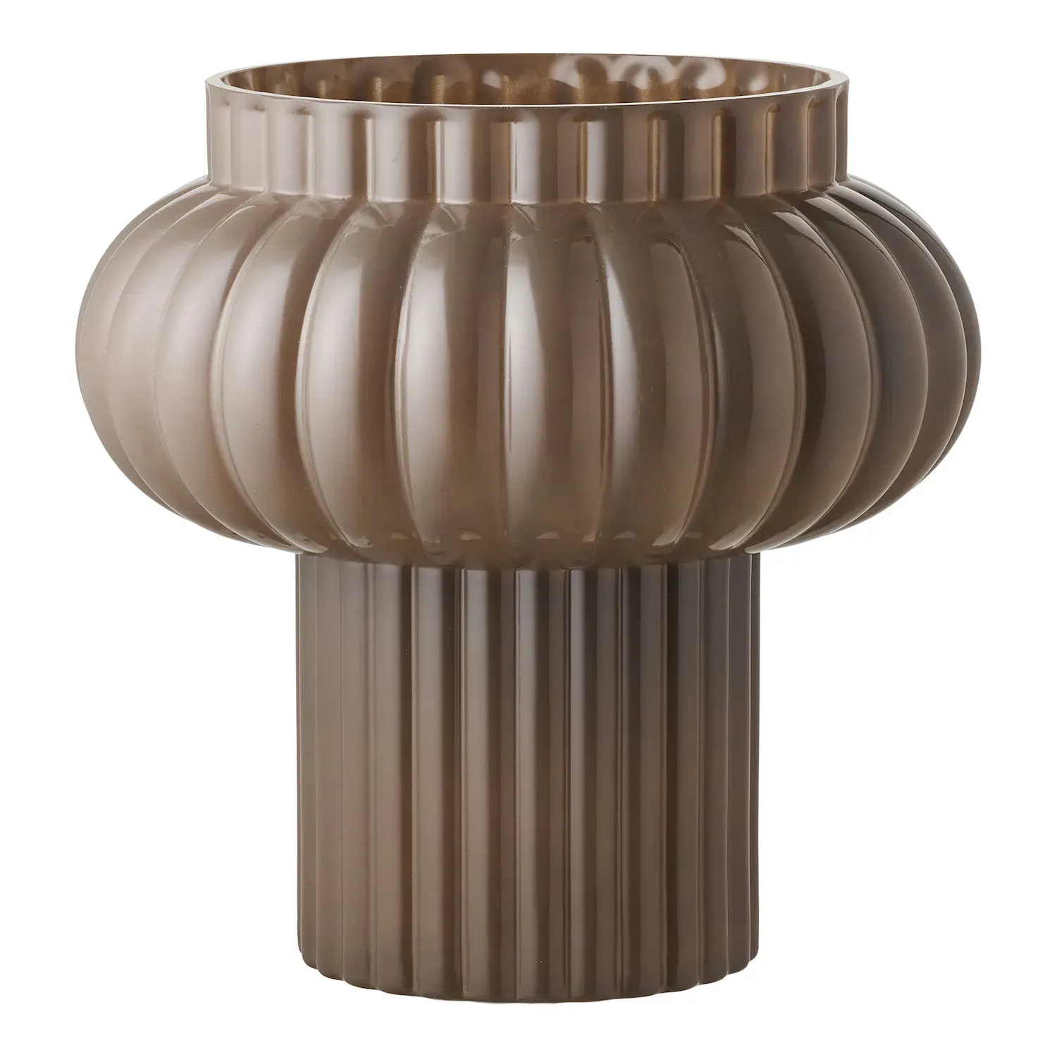 Wazon ze szkła dmuchanego VASE 27x27 cm brązowy