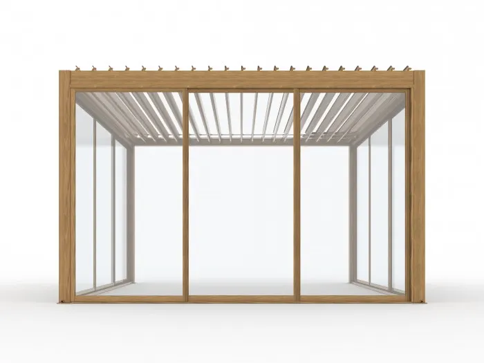 Drzwi przesuwne szklane LUXE 370x218cm do 4m drewno v2 - MI_5905610251604