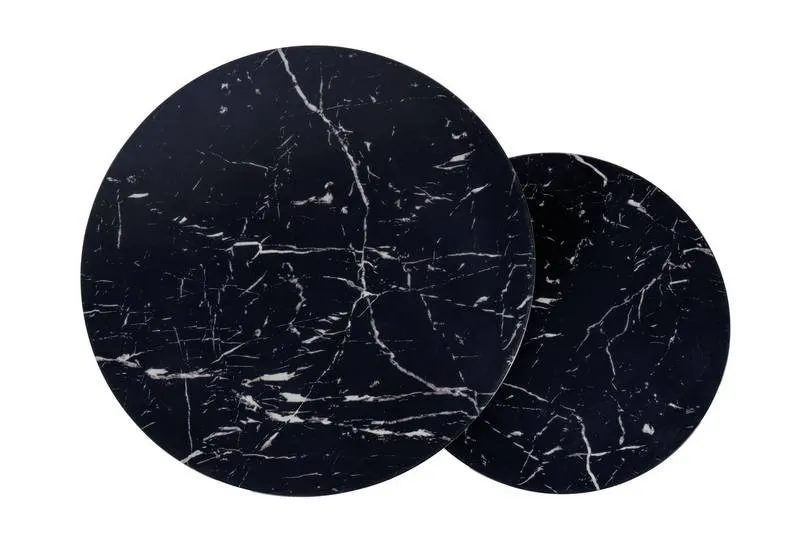 Stoliki kawowe AMARO 2-set czarny efekt marmuru - AMAROCC