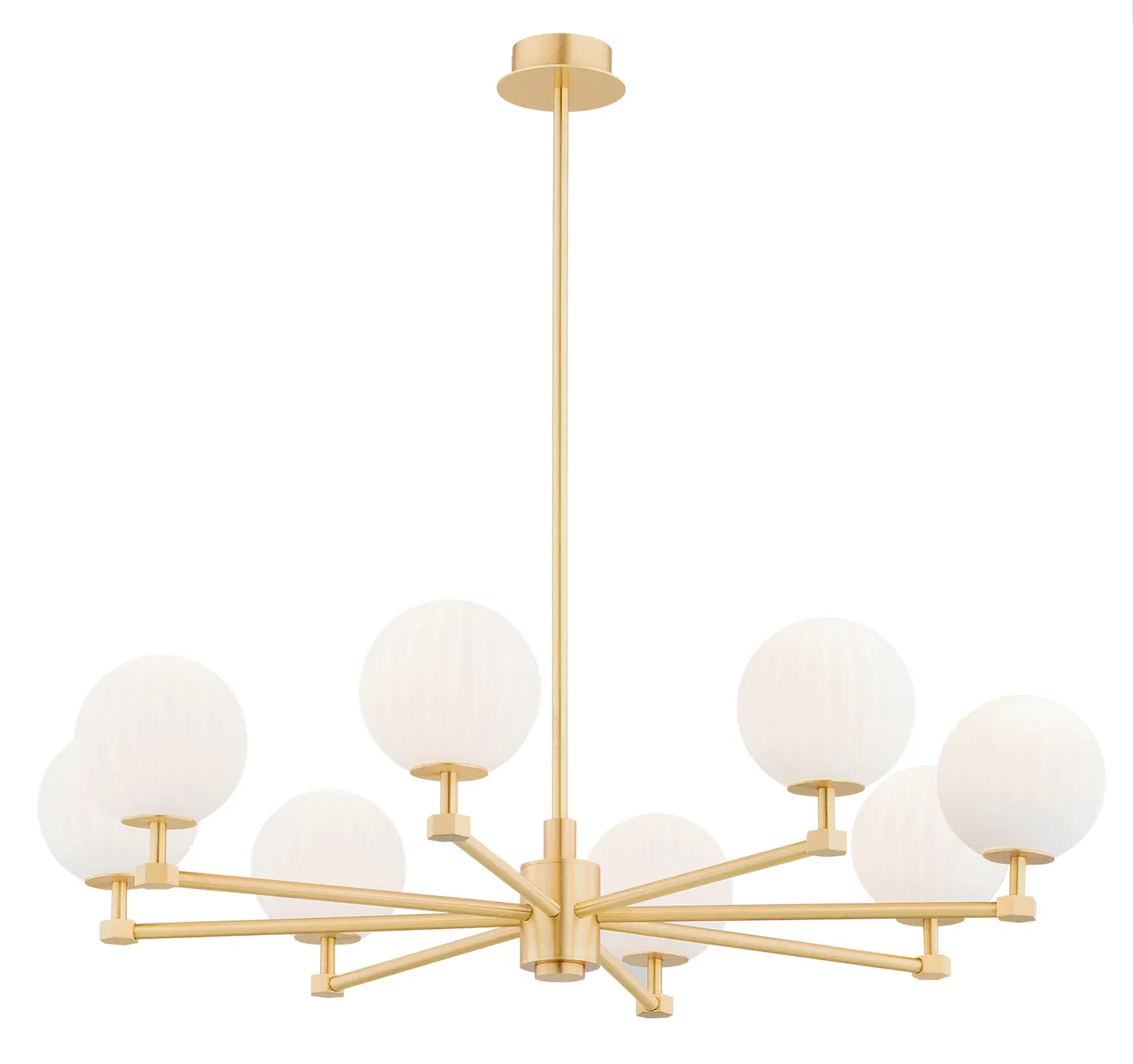 image lampa wisząca, kula lampowa, metalowa konstrukcja, złoty kolor, sztuczny globus