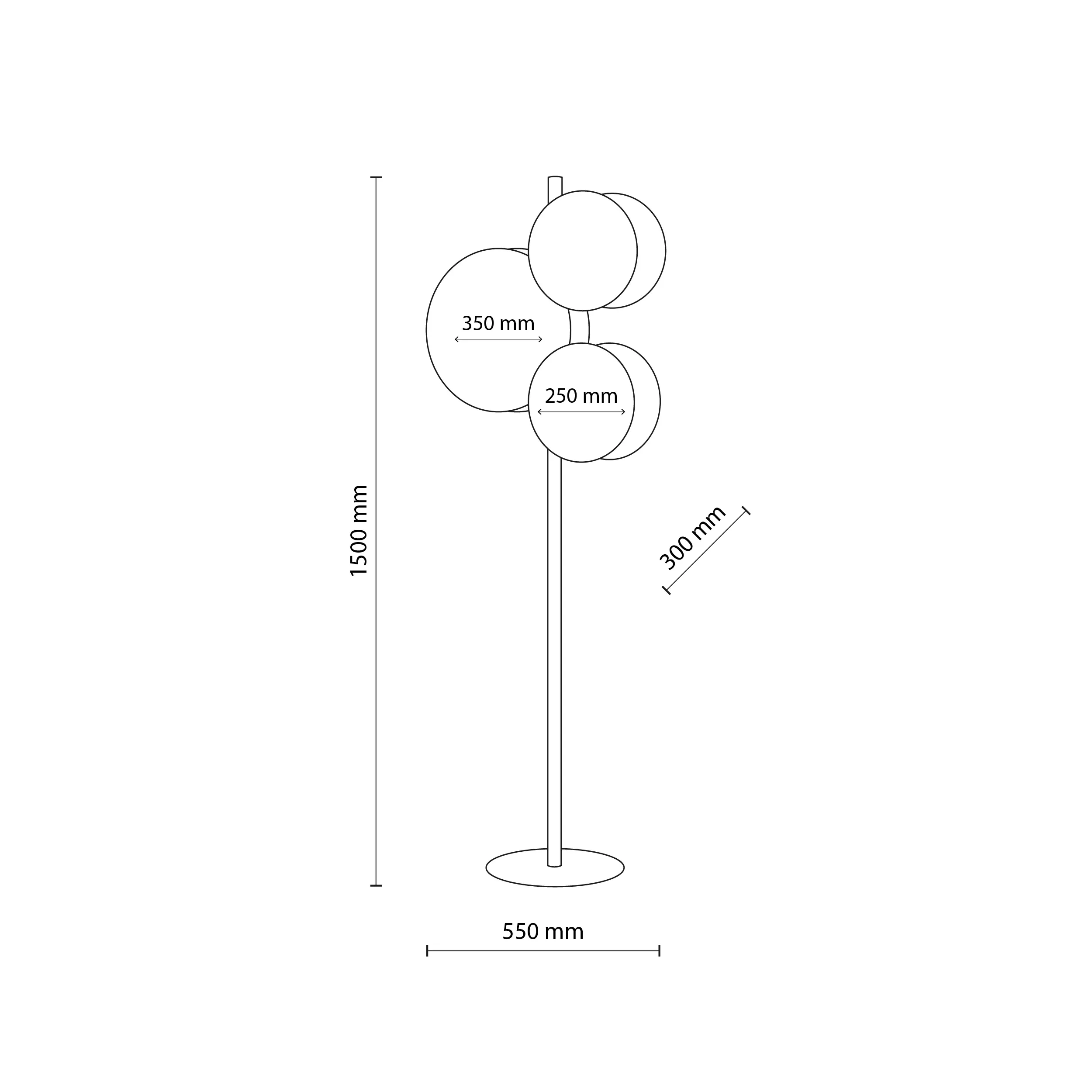 Lampa podłogowa PULSE biała z drewnianym sosnowym ramieniem i kloszem z tkaniny 125x19x15cm - TK_5960