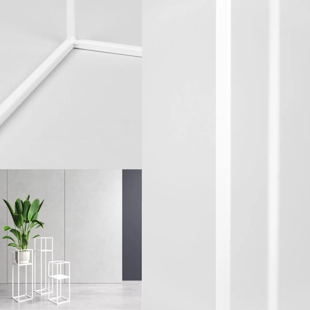 Kwietnik stojący metalowy LILLE S biały - LD_TZ000166