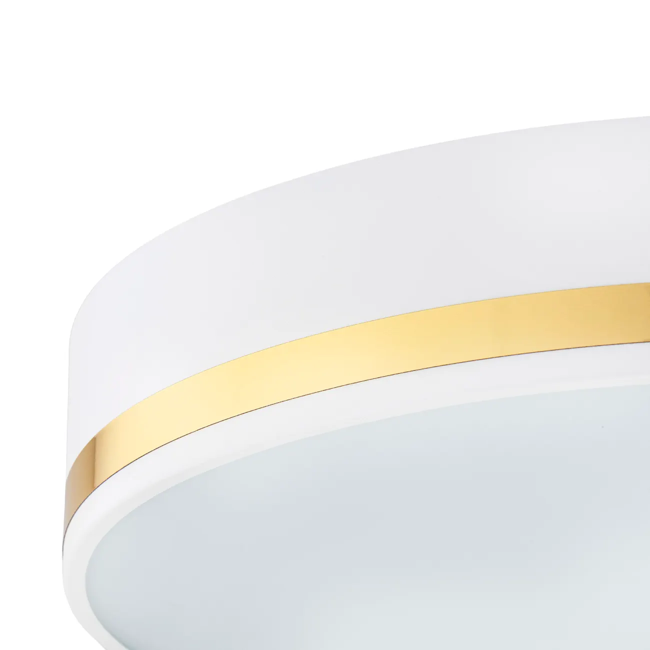 Plafon AMORE biały ze złotym paskiem okrągły 35cm - 7035