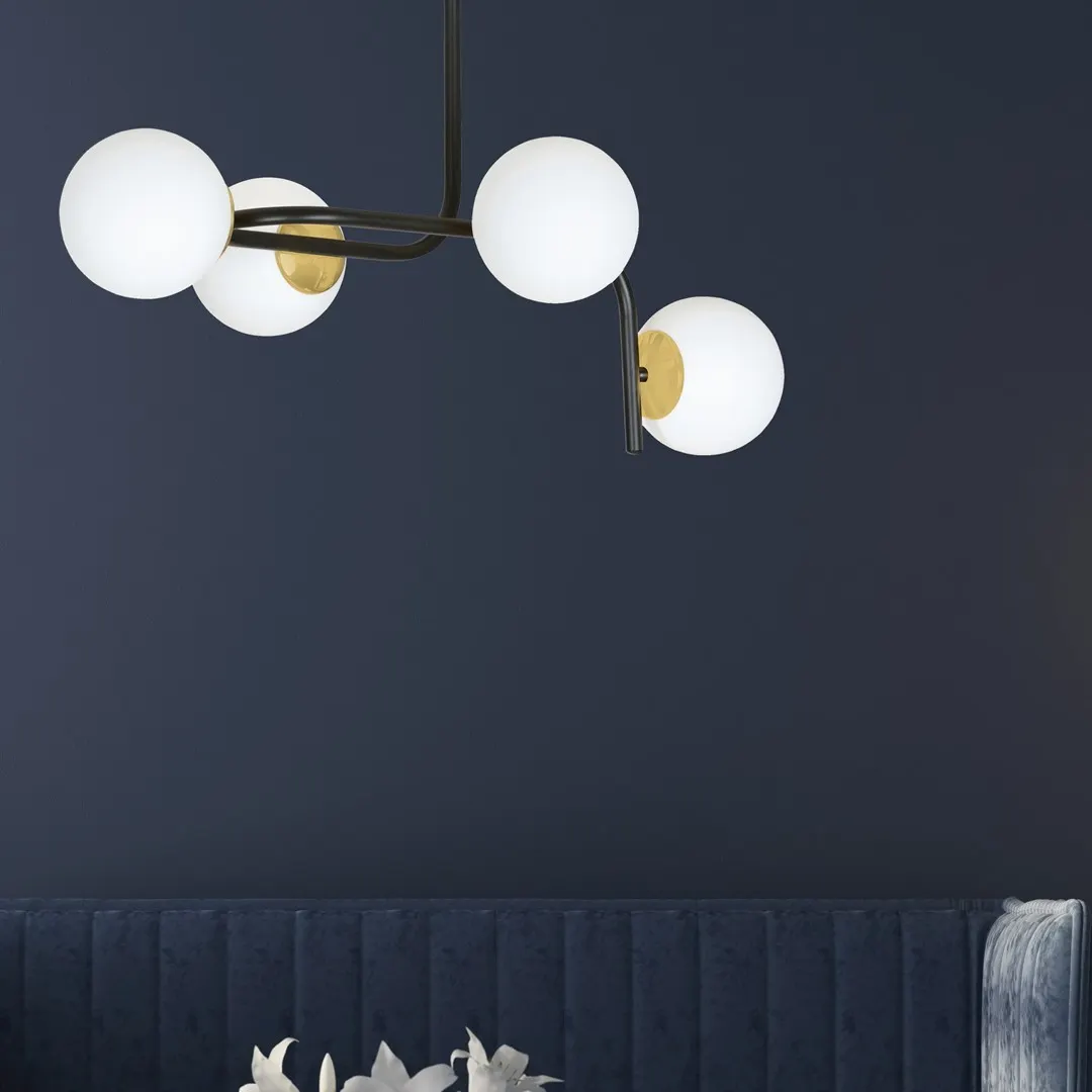 Lampa sufitowa RAGNAR Czarny/Złoty 1032/4A - 1032/4A