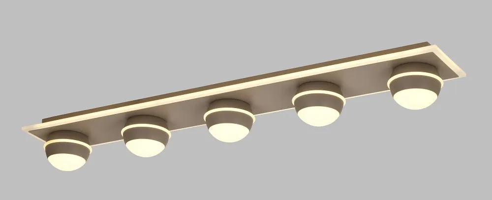 plafonowa lampa, lampa sufitowa, cztery klosze, drewniana rama, oświetlenie LED
