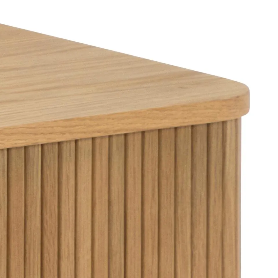 Stolik kawowy z półką MORGAN drzwi przesuwne- żaluzjowe 130x70x40 cm - 0000104168