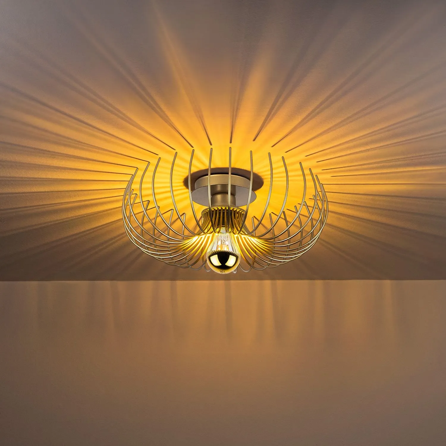 Żyrandol plafon ażurowy KARSORTEL N 641 1 ZŁOTY Asir - ASI_584TTM2127