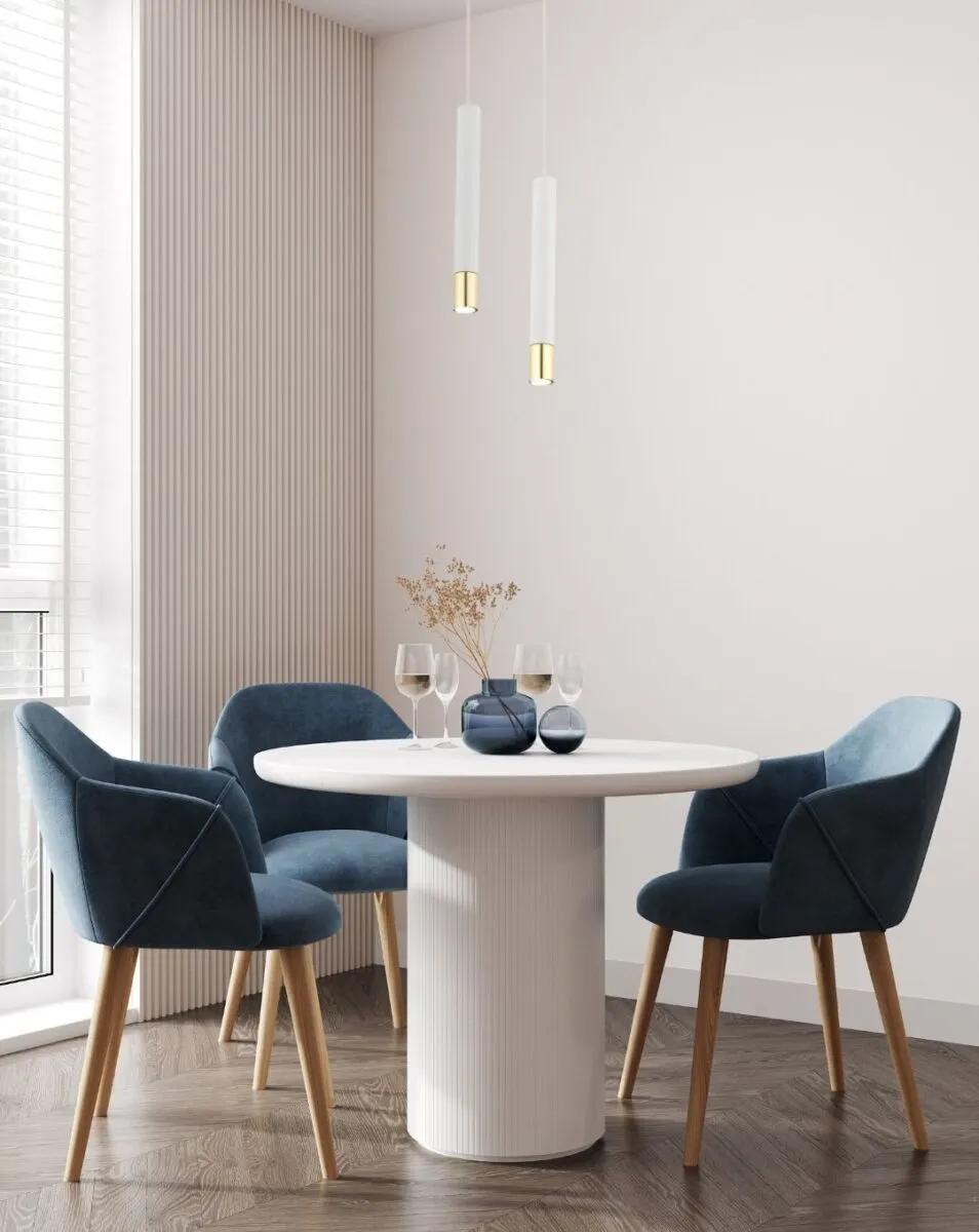 Lampa wisząca SOPEL GRAND 1 biało-złota - SI_33386