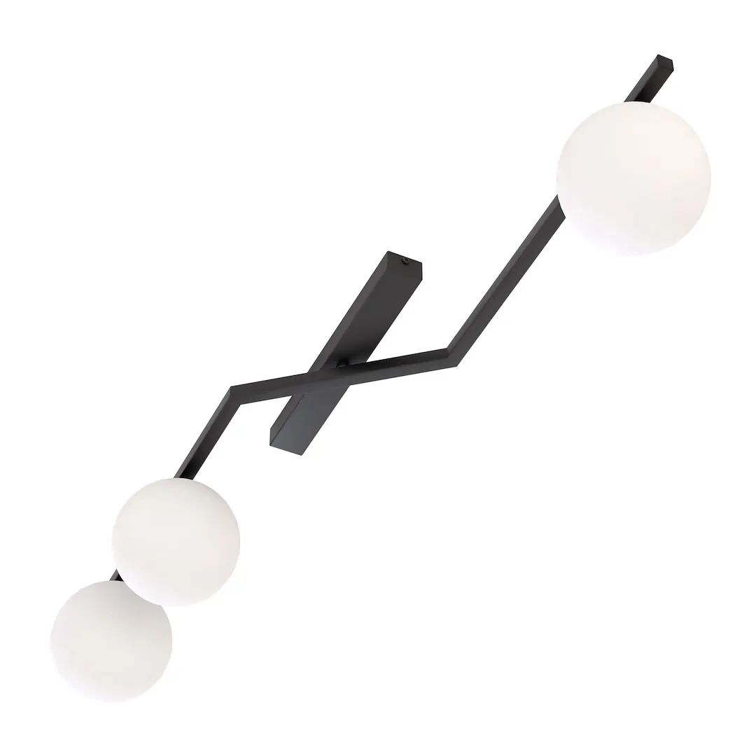 Lampa sufitowa metalowa NATON 3 BL OPAL plafon biała — zdjęcie 2
