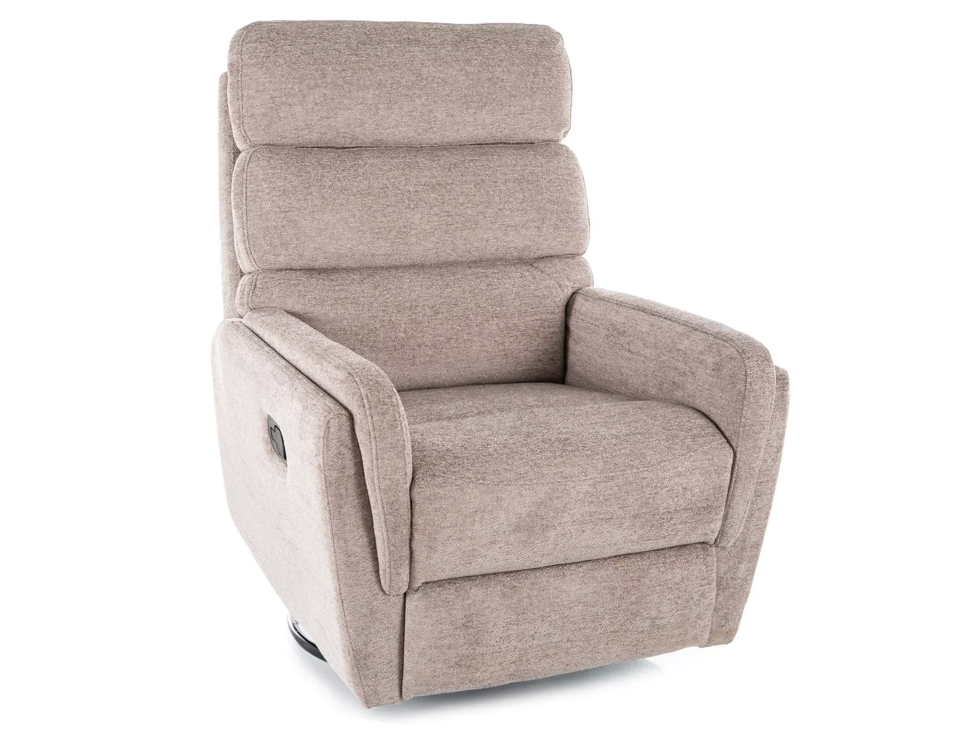 Fotel rozkładany ARGOS obrotowy aksamitny ciemny beż