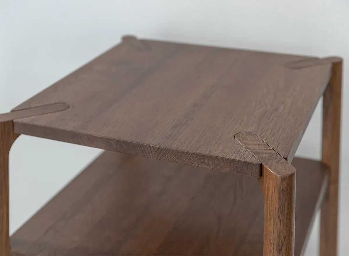 Regał dębowy niski CAMPI tabacco - KULCA10T