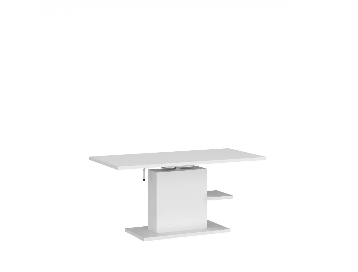 Ławostół z podnośnikiem i boczną półką CORTADO SZ65 DŁ110 W55(73) biel alpejska CRTT07