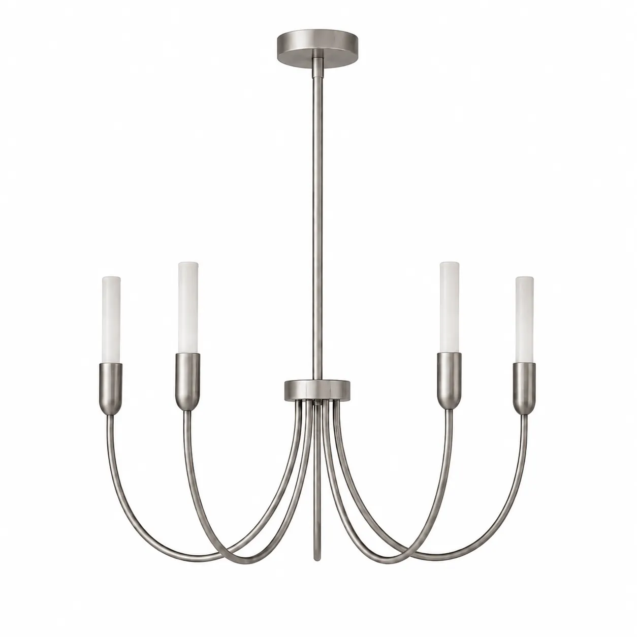 kinkiet, lampa wiszowa, metalowa, chrom, 5 ramion