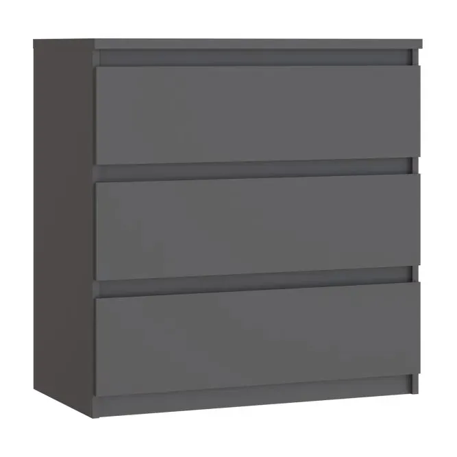 Komoda z 3 szufladami CHELSEA 77 cm Uni Wolfram szary