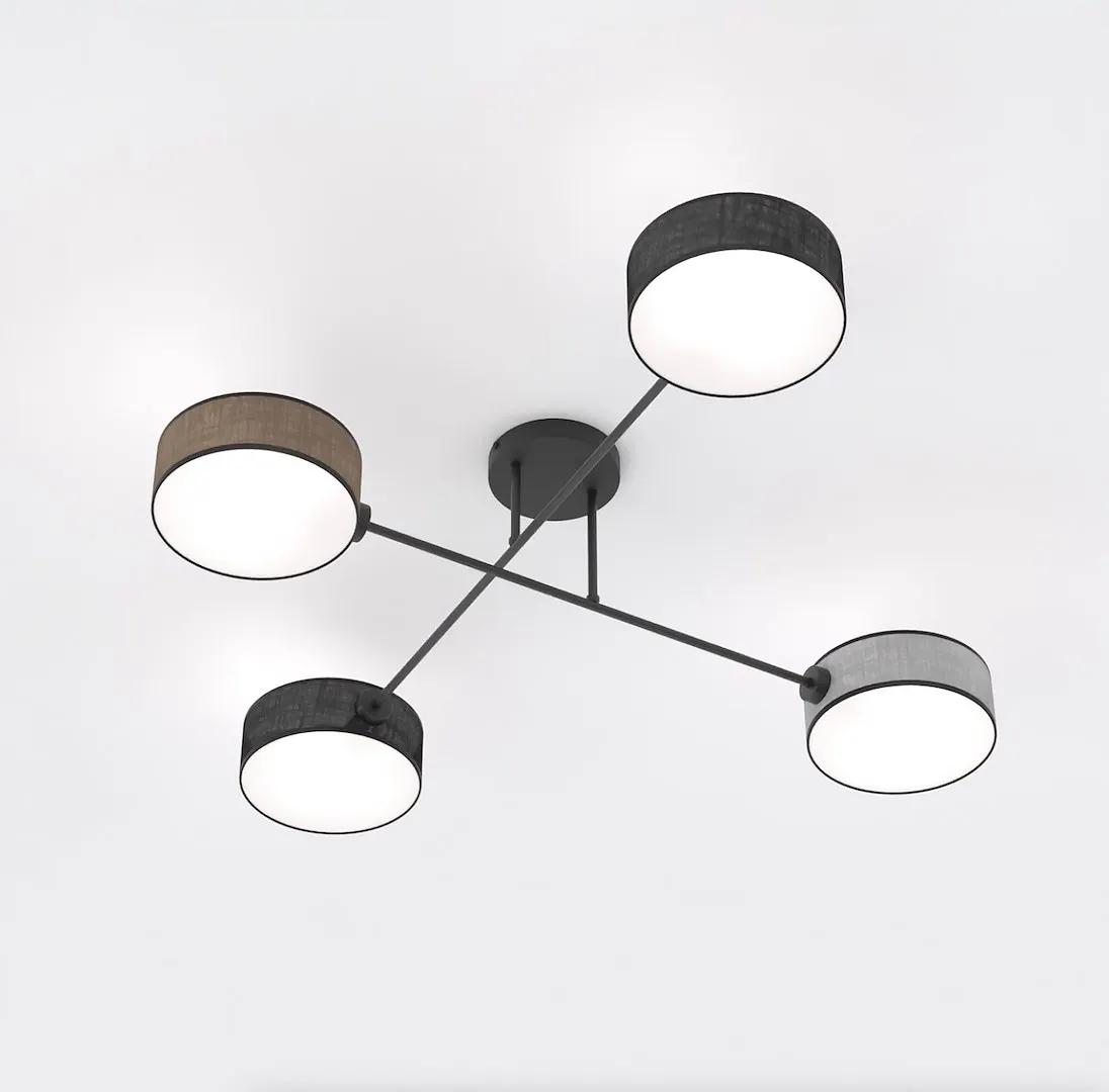 Lampa sufitowa plafon MAGA 4 MIX1 abażur wielokolorowa